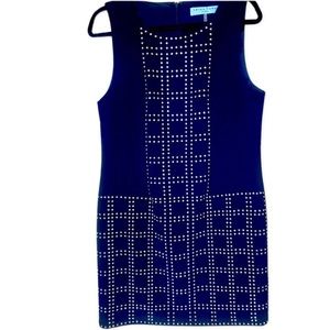 NWOT Trina Turk “Blake” Sleeveless Black Studded Dress